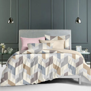 Modern Elegance Single Bed Sheet Set - Without Filling- 4 Pcs - 2 Pillow Covers - 1 Bedsheet - 1 Duvet Cover